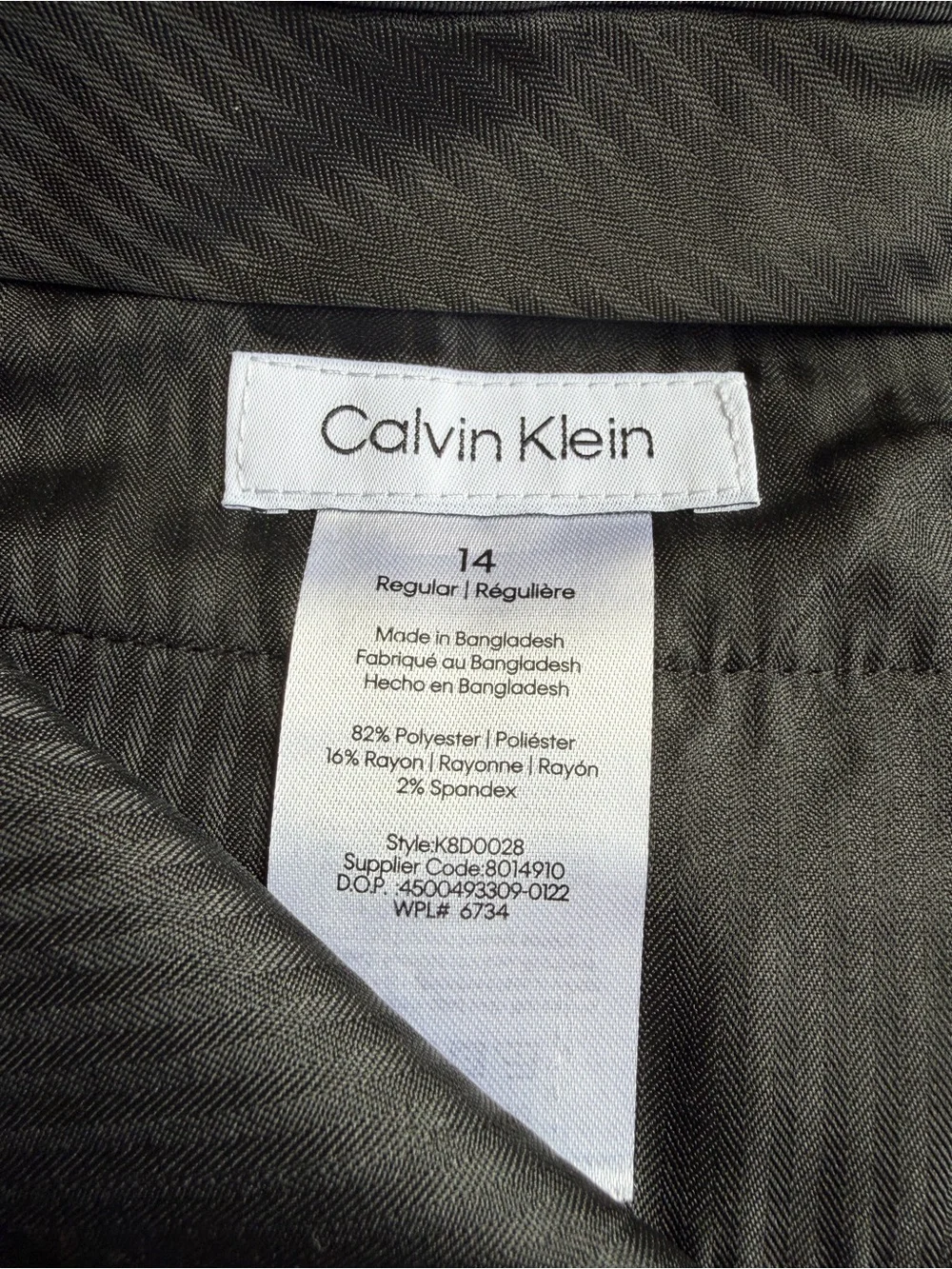 Calvin Klein coat has